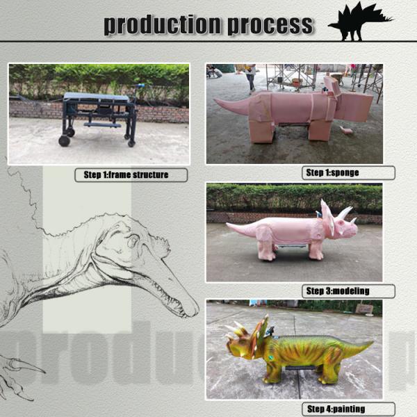 Car Rideable Animatronic Elephant Equipment For Amusement Park