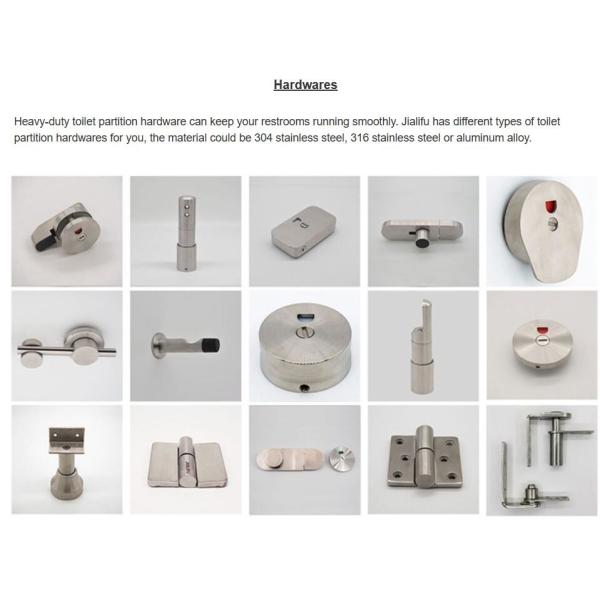 1510 X 2440mm Toilet Room Partitions HPL Type 12mm