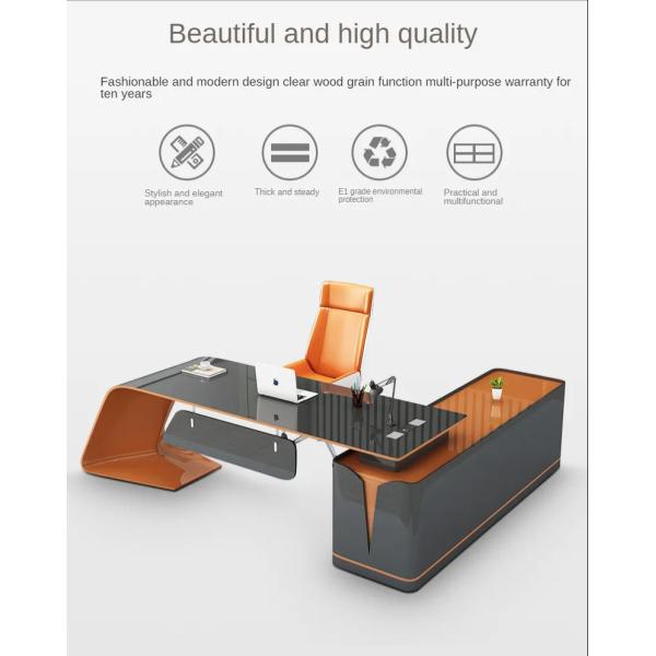 Design Irregular Shape Office Desk in Baking Paint Material with Customized Colors
