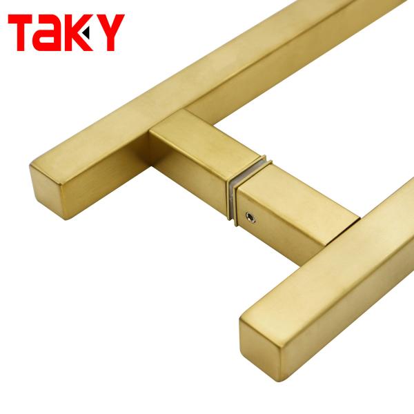 H Shape Stainless Steel Main Door Handles Long Golden Door Pull Handle