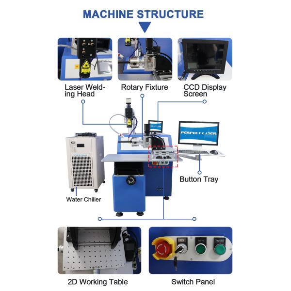 Water Cooling Automatic Laser Welding Machine For Stainless Steel With Microscope