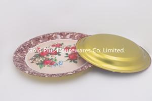 China 60cm Wedding decoration stainless steel dinner plates set new style flower round shape dinner sets on sale