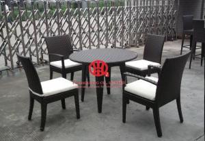 Outdoor rattan furniture round table and chair,outdoor garden dining table and chair