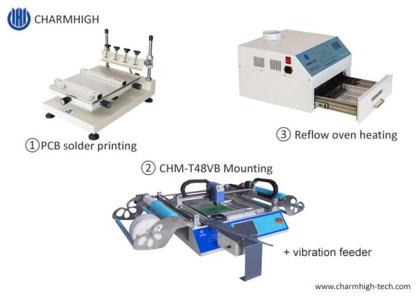 Stencil Printer 3040 / CHMT48VB+ Vibration Feeder , SMT PCB Assembly Line /