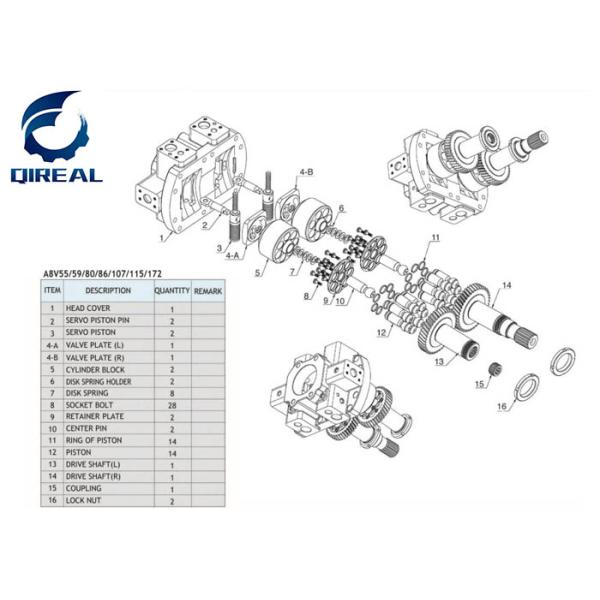 PVK-2B-505 Hydraulic Pump Repair Kits Piston Pump Parts For ZX55 Excavator