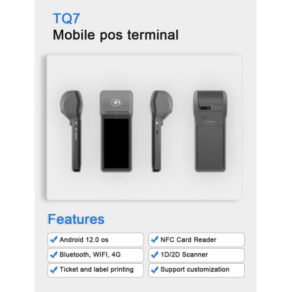 Handheld Smart Terminal POS Machine 5.5 Inch Touch Screen For Bank