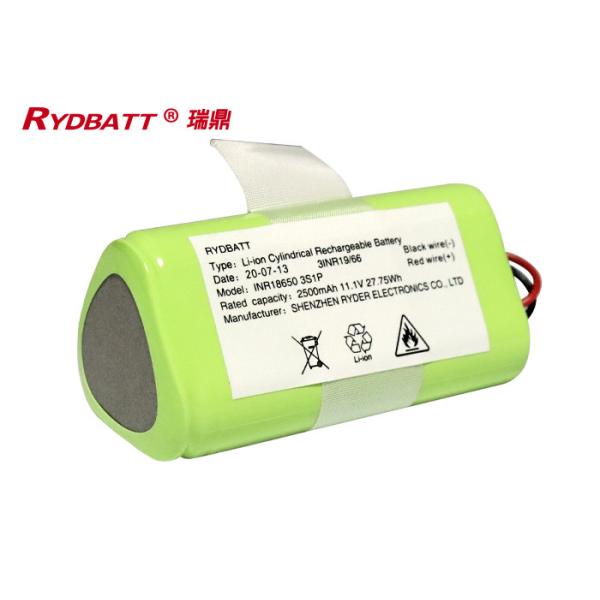 2600mAh 11.1V 3S1P Li Ion 18650 Battery Pack For Home Appliances