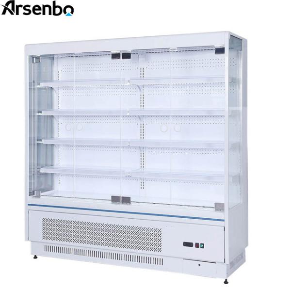Cheap Anticorrosive Open Refrigerated Display Case Stable Digital Temp Control for sale