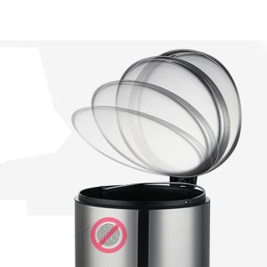 Stainless Steel 20L Fingerprint Proof Trash Can