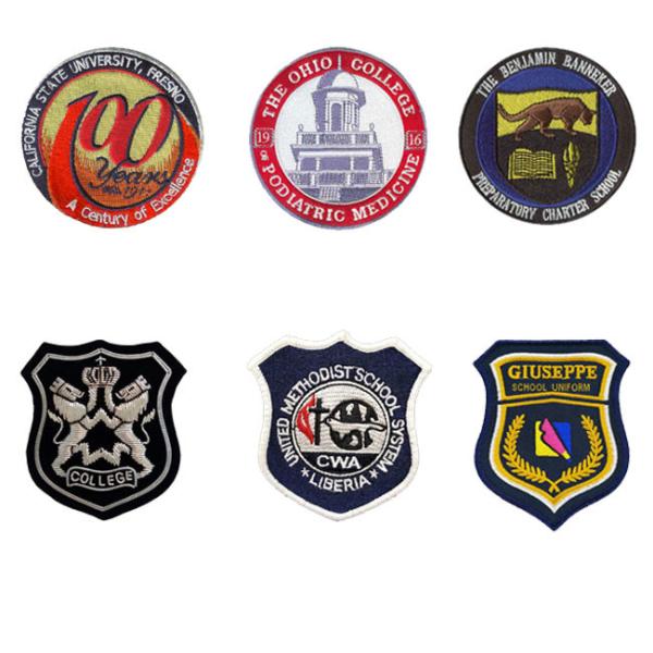 Heat Press Transfer 120D School Uniform Logo Patches Embroidery