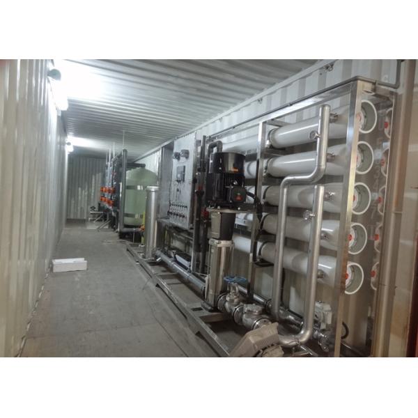 Automatic RO Water Purifier Machine , Pure Drinking Water Treatment System PLC Control 20 TPH