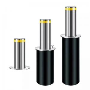 China 316 Stainless Steel Automatic Retractable Parking Bollards With Reflective Stripe on sale