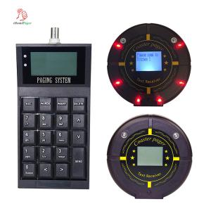 Best Wireless coaster pager queue call system pocsag transmitter keyboard and pager with LED display wholesale