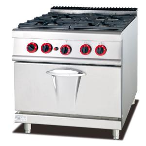China 4 Four Gas Burner Restaurant Kitchen Equipment With Gas Oven on sale