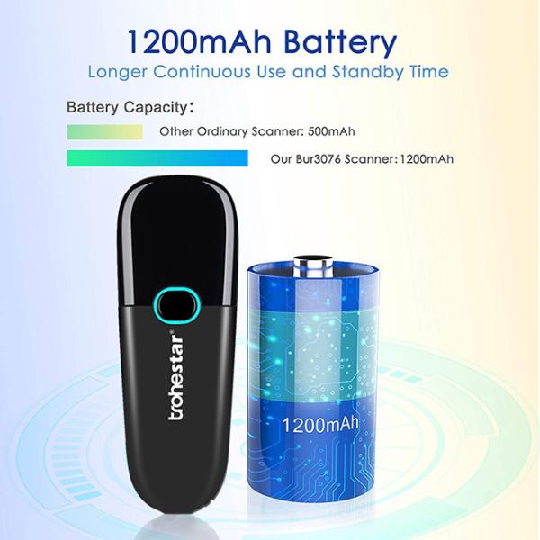Cheap Bluetooth Wireless USB Support Portable Qr Code Scanner for sale