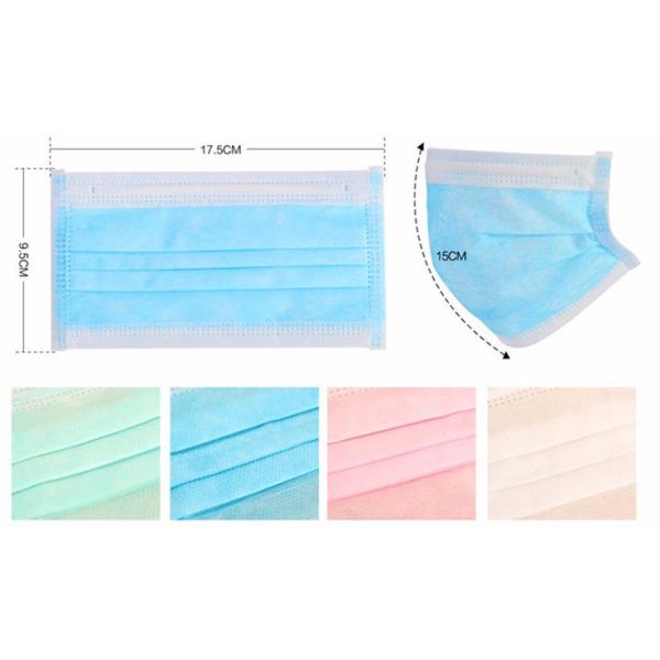 Washable Earloop Disposable Masks , Elastic Ear Loop Isolation Face Mask