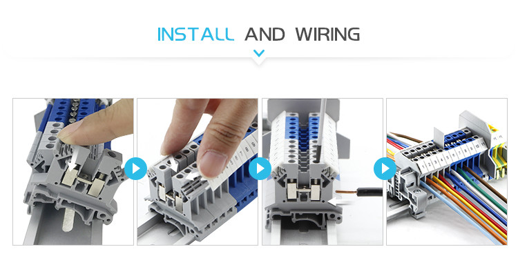 280-107 Multiple Functions Spring Cage Connection Terminal Block , Spring Loaded Wire Terminal Feed Through