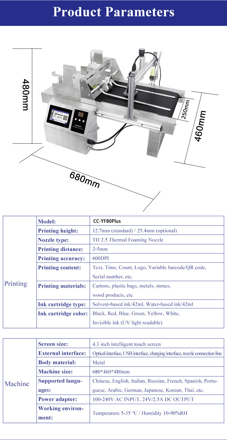 Inkjet Coding Paging Machine for Friction Feeders