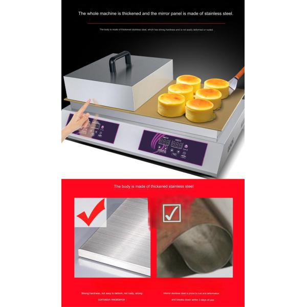 Temperature Range 0-260 Degrees Commercial Waffle Maker for Bread Bakery Efficiency