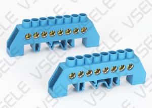 Card Rail Busbar Terminal Block / Carrier Brass Busbar Connector Block