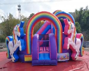 Best Durable PVC Inflatable Unicorn Bouncy House For Birthday Party Quadruple Stitching wholesale