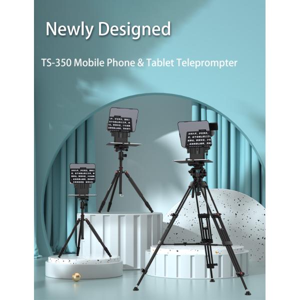 Universal Mobile Phone and Pad Prompting Teleprompter for Live Shooting TS-350Pro