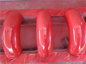 China Metal Concrete Pump Pipe Red Double Wall Concrete Pump Elbow on sale