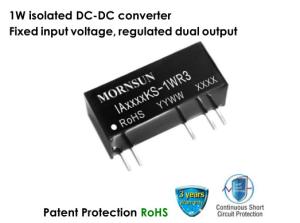 China Unregulated Modular DC DC Converter Voltage Isolation Fixed Input 1W Single Output on sale