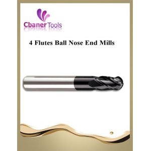 Buy cheap Tungsten Carbide low Price TiAlN Coating Ball Nose 4Flutes End Mills for Steel from wholesalers