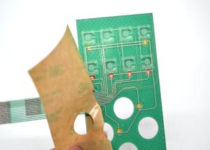 Push Button Single Membrane Switch LED , Flat PCB Membrane Switch Panel