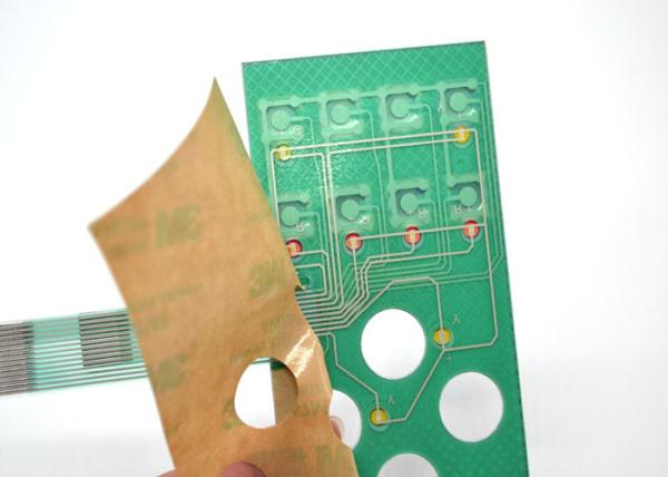 Cheap Push Button Single Membrane Switch LED , Flat PCB Membrane Switch Panel for sale