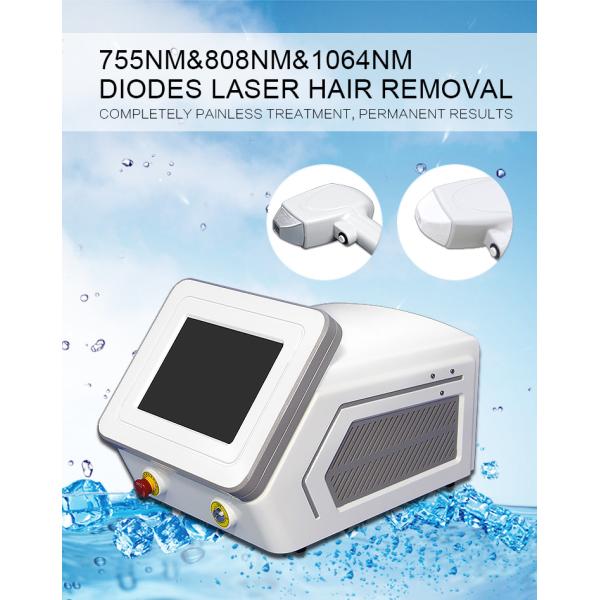 Triple Wavelength Laser Hair Removal Machine 755nm 808nm 1064nm With Wind Cooling System