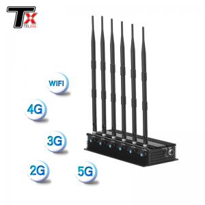 China External 6 Channel Signal Jammer School Cell Phone GPS WiFi Signal Blocker on sale