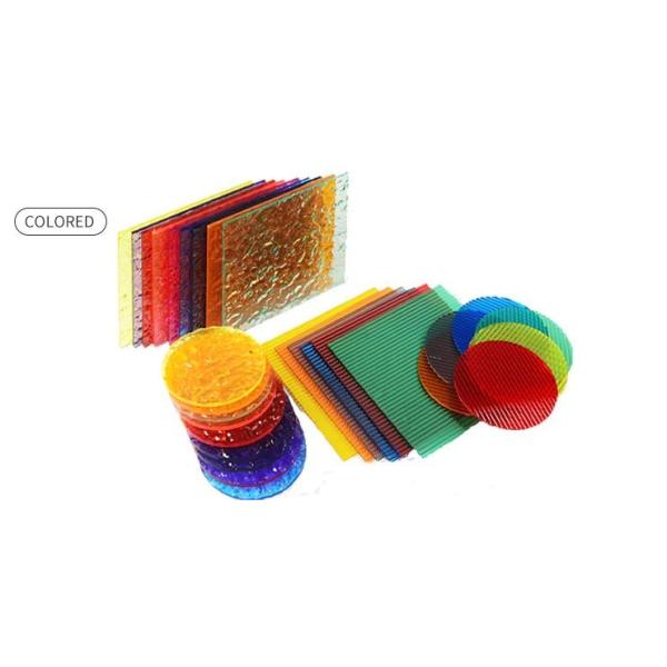 Decorative Lridescent Colored Texture Acrylic Sheet Fluted Clear Textured Acrylic Sheet