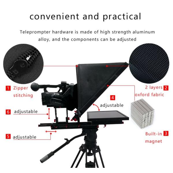 TY-24G2 Pro 24" Dual Screen Studio Teleprompter The Ultimate Tool for News Broadcasting
