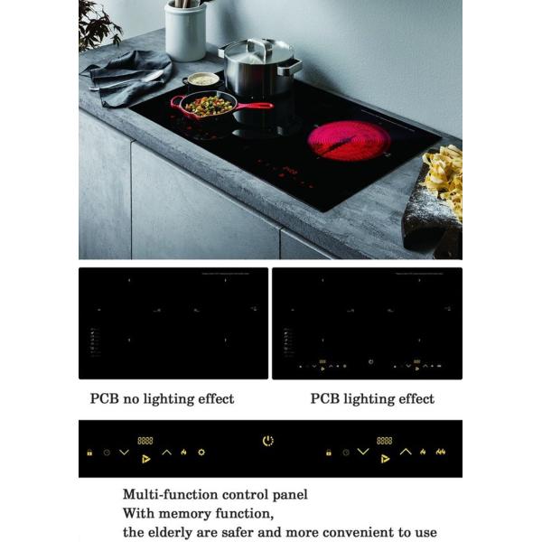 Crystal Glass Induction 5000W Built In Electric Stove