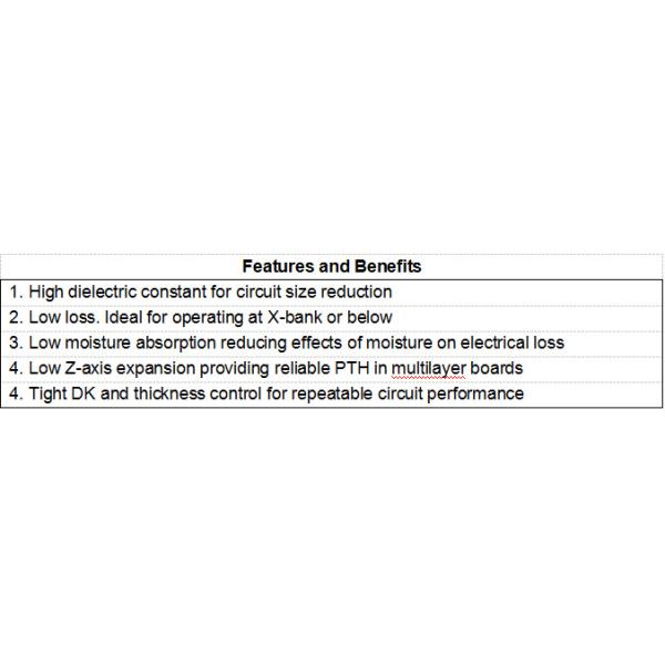 Microwave Rogers RT / Duroid 6010LM Rogers PCB Board ceramic PTFE composites