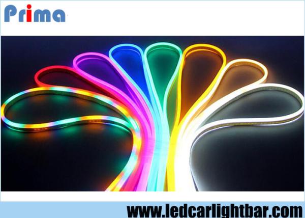Cheap Waterproof 24V - 240V Multi Color RGB Led Neon Flex Light Strip For Home / Car for sale