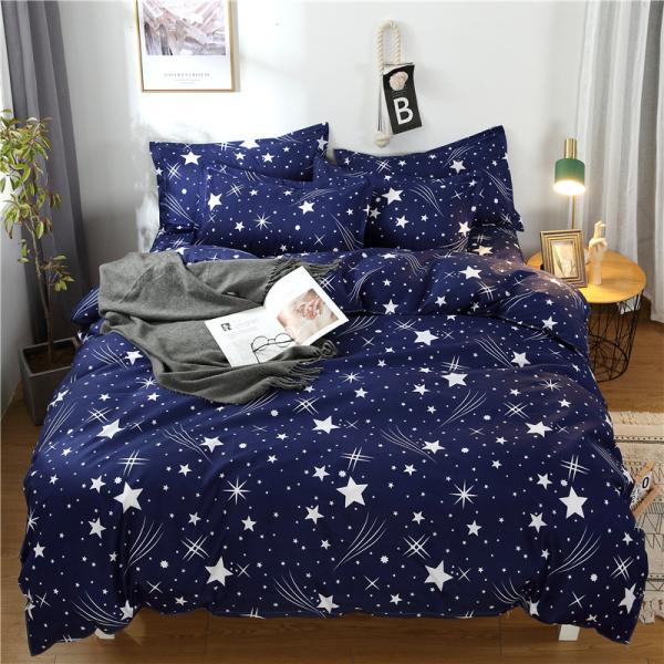 Customized Size Cartoon Cotton-Pure 4 Piece Bed Set for Children in Student Dormitory