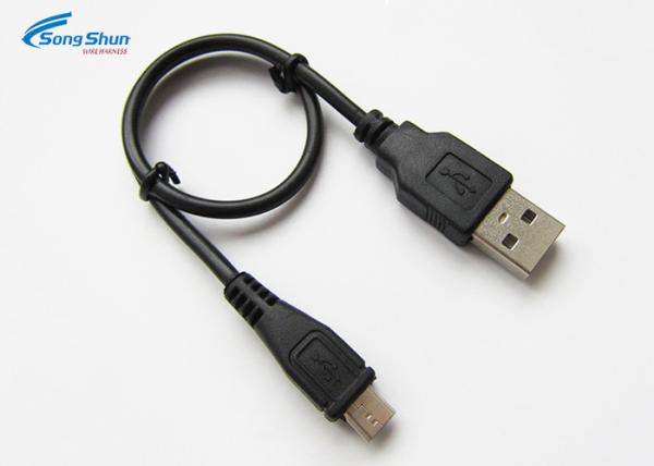 Cheap Black PVC USB Extension Cable Micro Charging Pass 2A Bare Copper Conductor for sale
