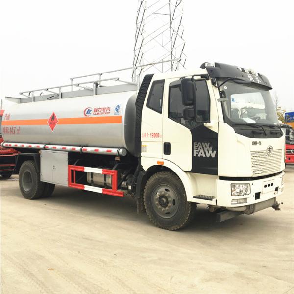 Cheap FAW 4x2 Wheel 15000 Liters Mobile Fuel Dispenser Truck 8450x2500x3200mm for sale