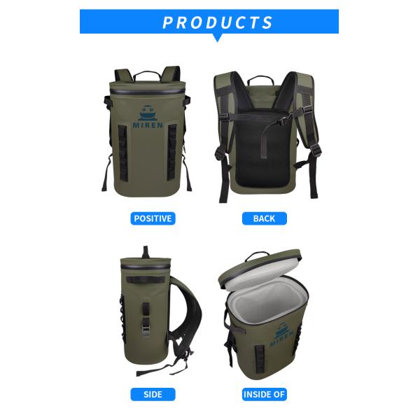 Army Green Soft Cooler Backpack For Mountaineering Golf Hiking