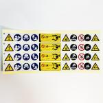 Offset Printing Custom Reflective Stickers Rectangular BOPP Safety Warning Label
