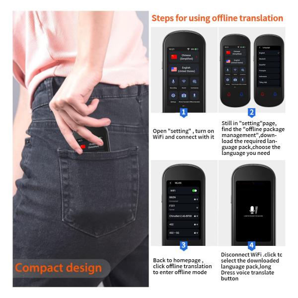 Birgus Vormor Portable Language Translator Voice Translator Device