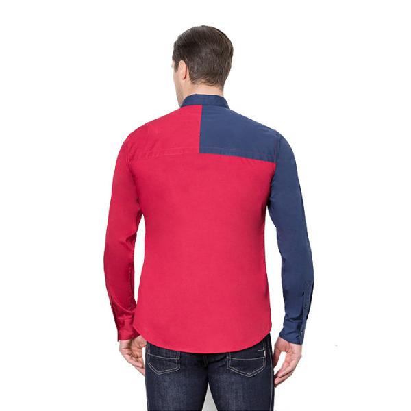 Cheap European Style Custom Cotton Men's Dress Shirt Long Sleeve,2019 Business Casual Splice Man Shirt for Men for sale