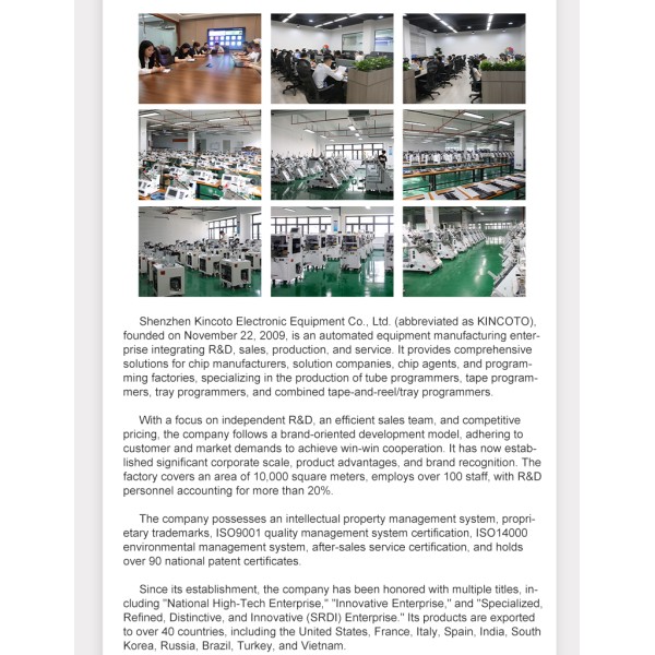 Industrial Grade Automatic IC Programmer System | ±0.03mm High Precision Chip Programming Machine with 8 Sockets for SOP/QFN/BGA in SMT Assembly Line