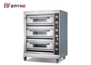 Best Hotel Stainless Steel Three Deck Industrial Baking Oven for baking bread ,cookie, and french bread and so on. wholesale