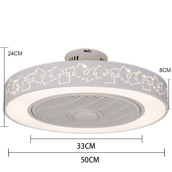 Modern LED Ceiling Fan Lights Wi-Fi Remote Control APP folding ceiling fan Lamp(WH-VLL-16)