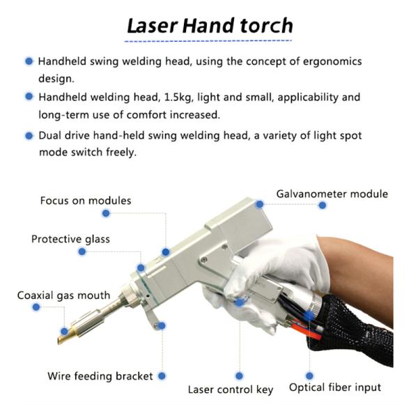 HandHeld Fiber Laser Welding Machine 1000w-3000w With Auto Wire Feeder