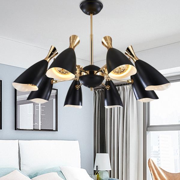 Modern Decorative Loft Pendant Lamp Black Chandelier Lighting